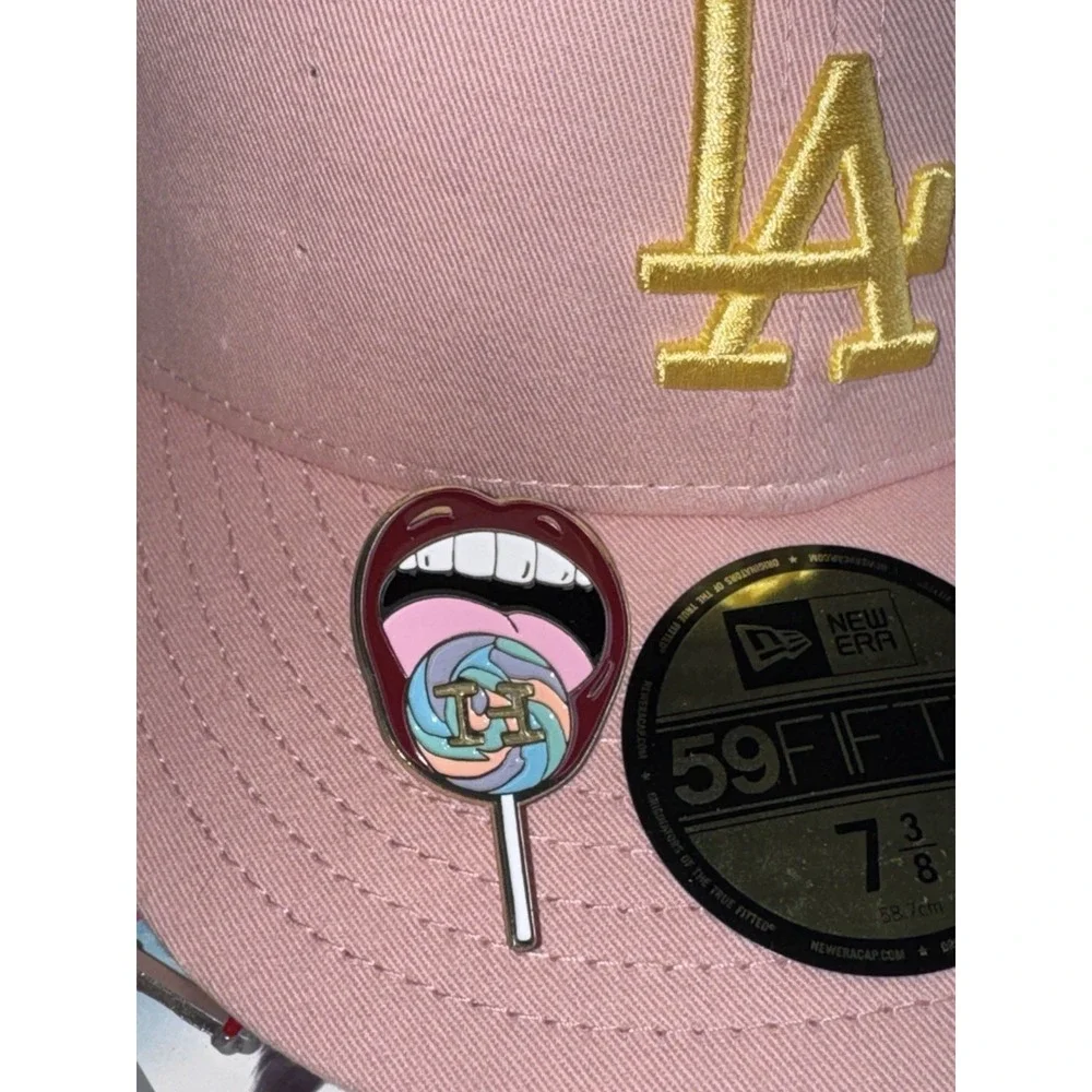 Hat Club Sugar‎ Shack 2.0 Catty Cane Pin New Era Lollipop Red Lips